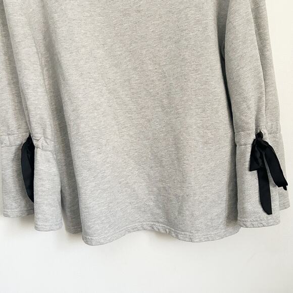 Sanctuary Tierney Bell Sleeve Tie Top Gray Size M - Picture 7 of 9